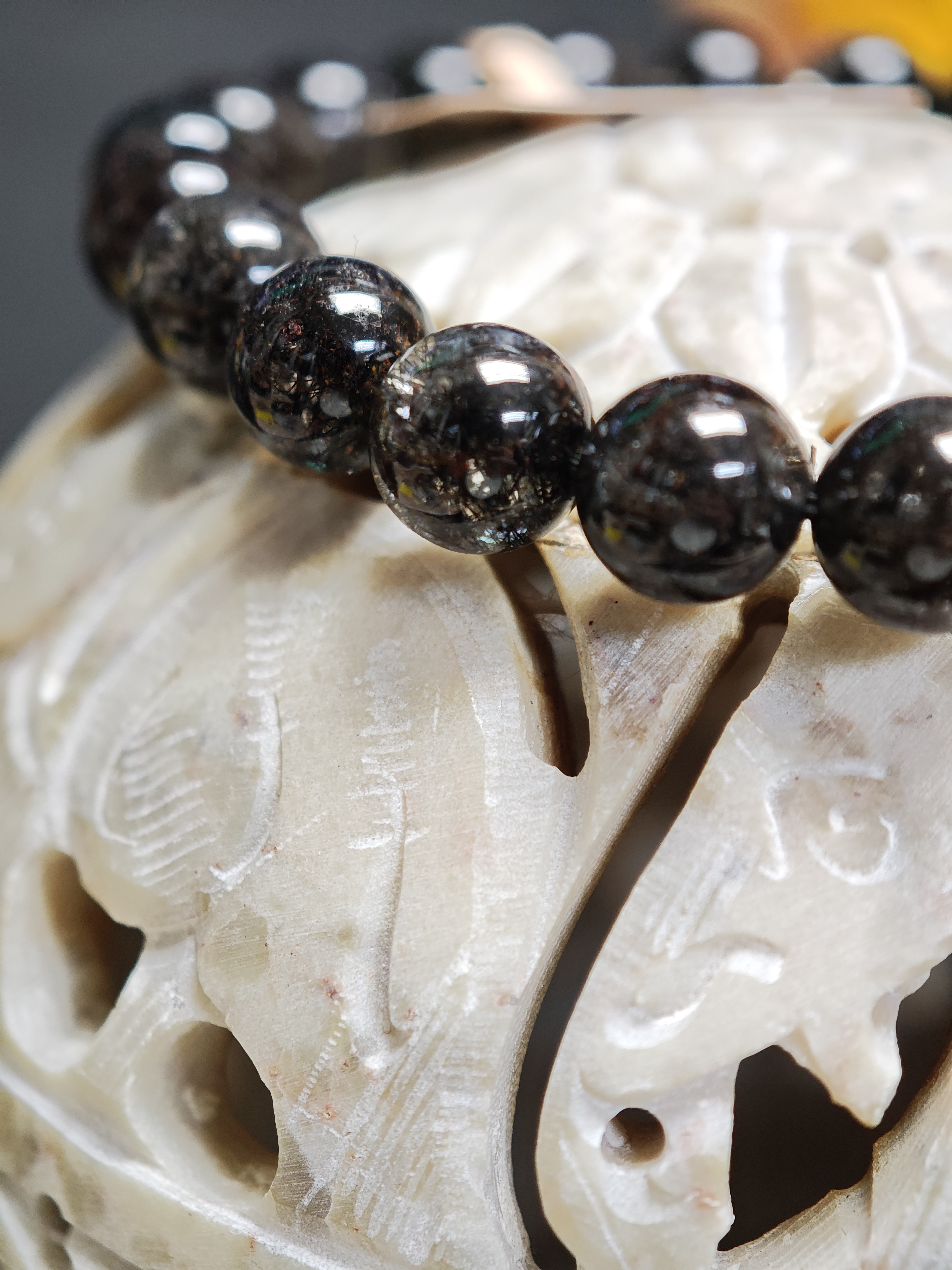 ✨新品水晶手串✨😊實物拍攝📷✨⚫滿礦黑髮晶🖤✨✨