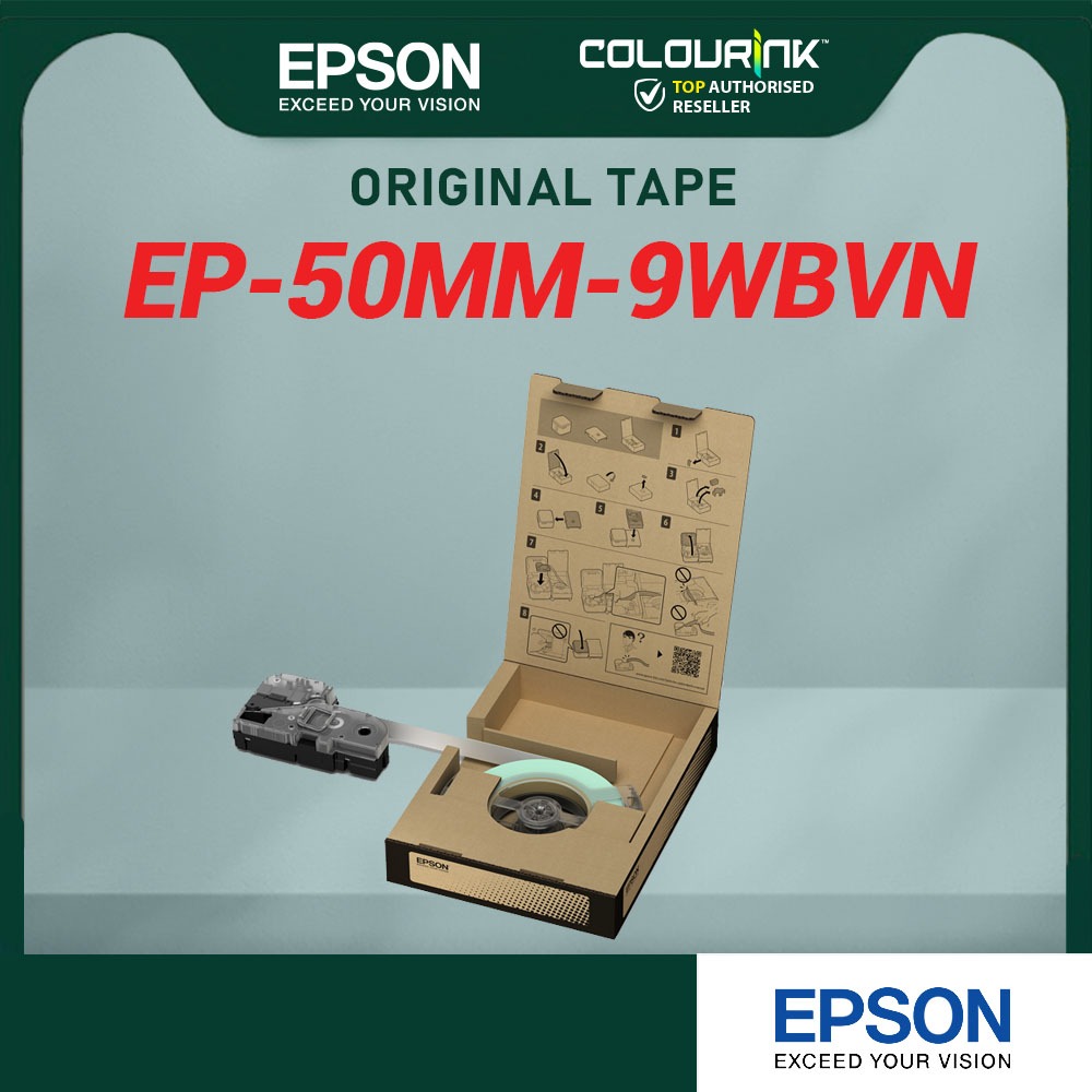 Epson Original Vinyl Laminated Sticker LK-Tape 4WBVN 5WBVN 5YBVN 5WBVN 6YBVN 7WBVN 7YBVN for Labelworks Printer