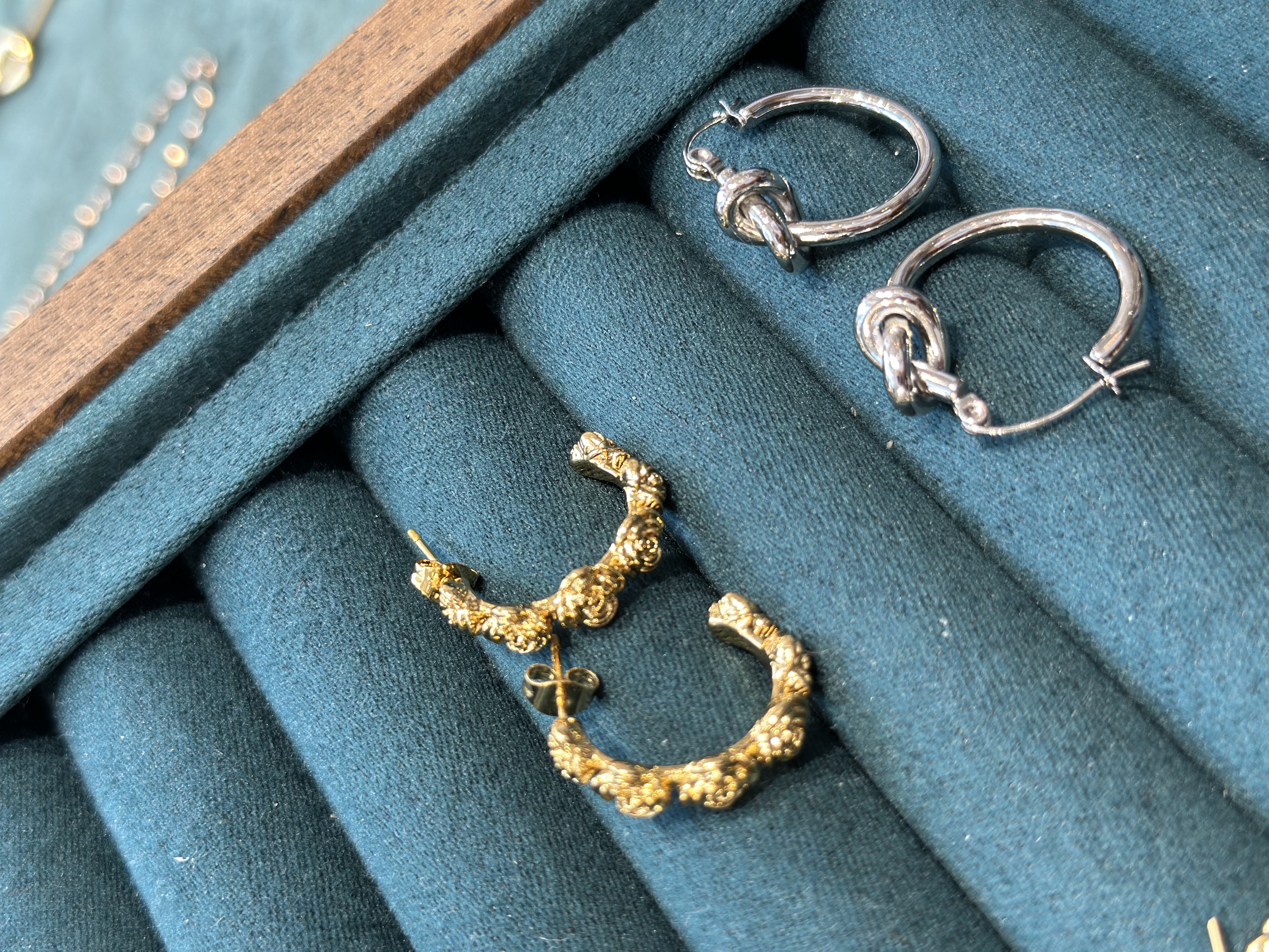 Gold Rose stainless earring