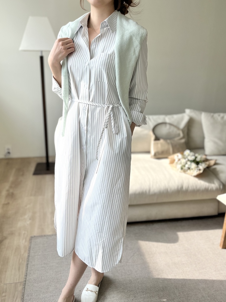 The Striped Shirt Dress