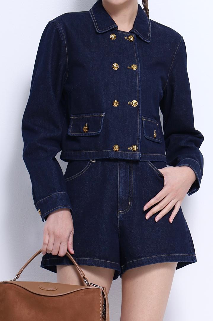 CP1627 A-LINE SHORT DENIM PANT