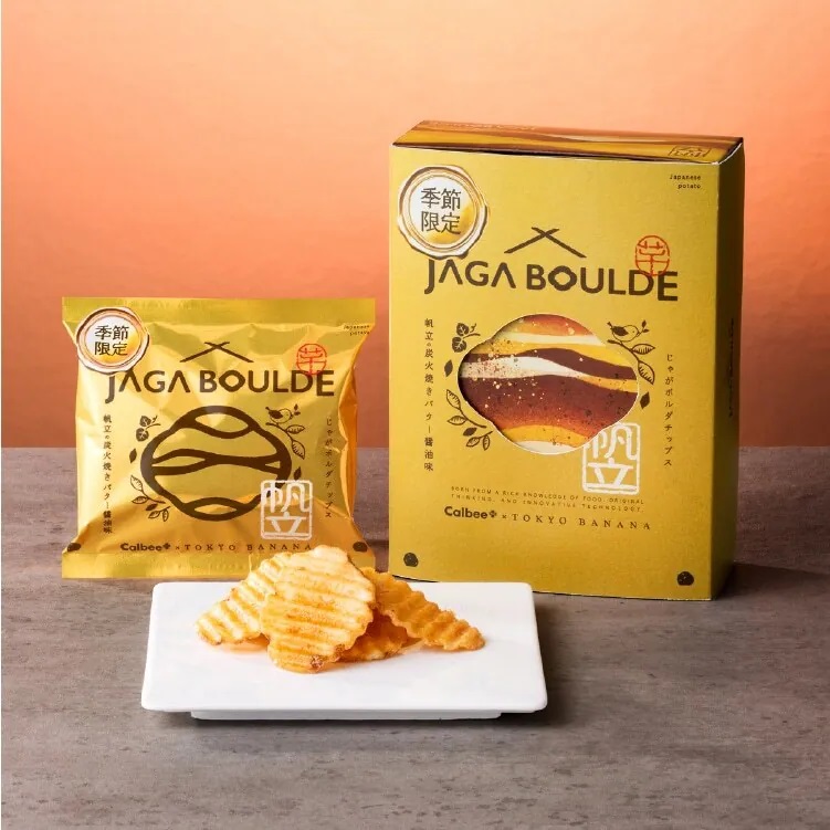 四月連線貨品 - 日本 CALBEE Calbee PLUS x Tokyo Banana 牛油醬油炭燒扇貝味厚切薯片4PCS