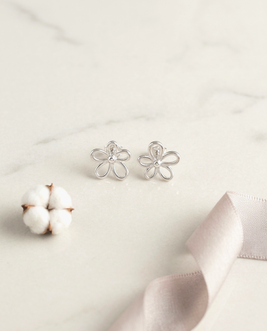 S925 - EE0312 Flower Earrings