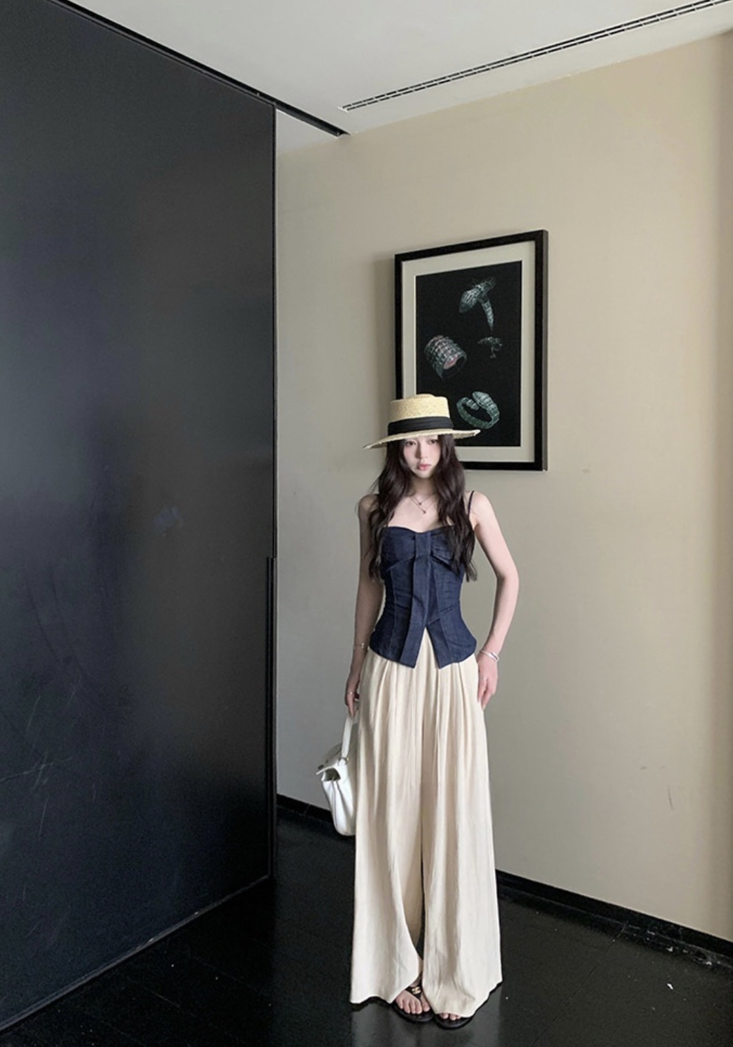 4609 Blue Muse Bow Top｜蓝调缪斯蝴蝶结上衣