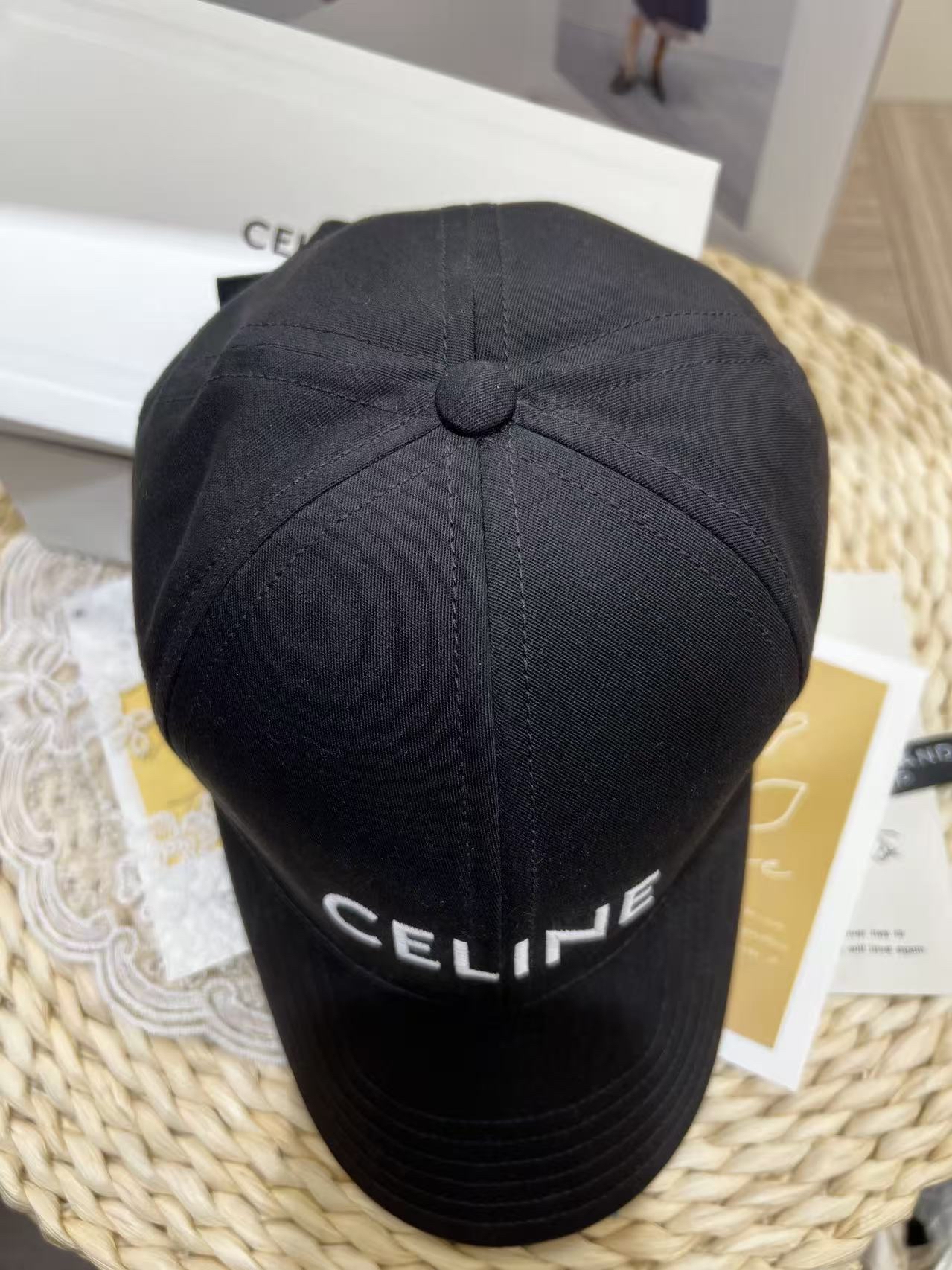 Celine 字母Logo刺繡棒球帽