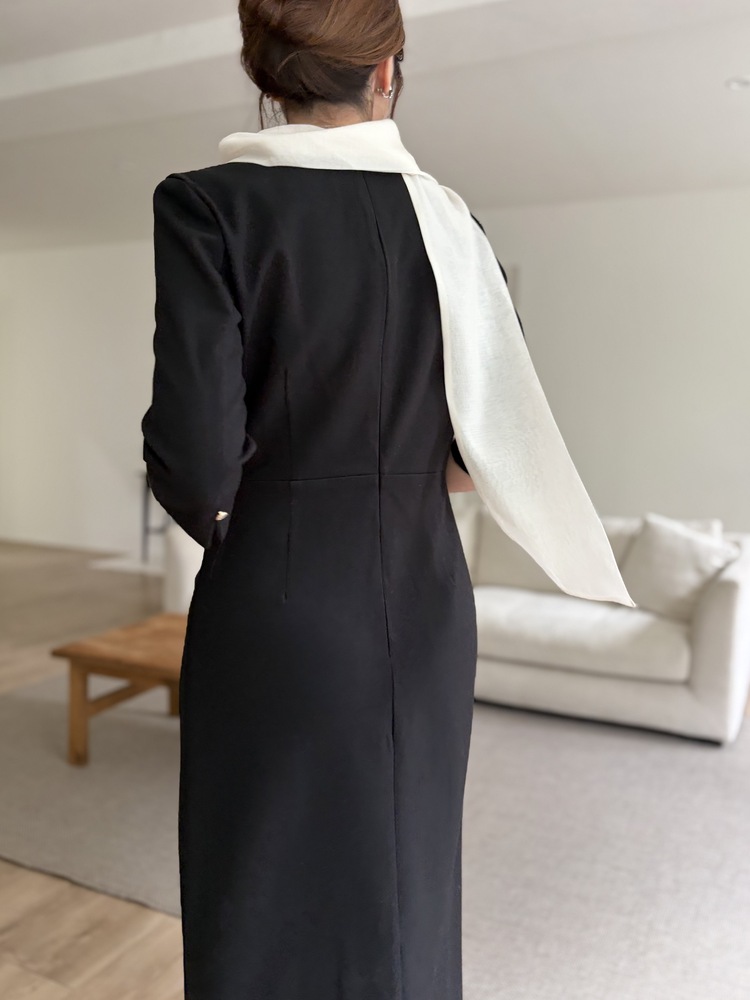 Therese Scarf Dress (Black)