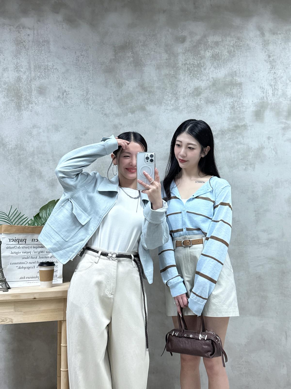 E07 雙袋棉麻外套