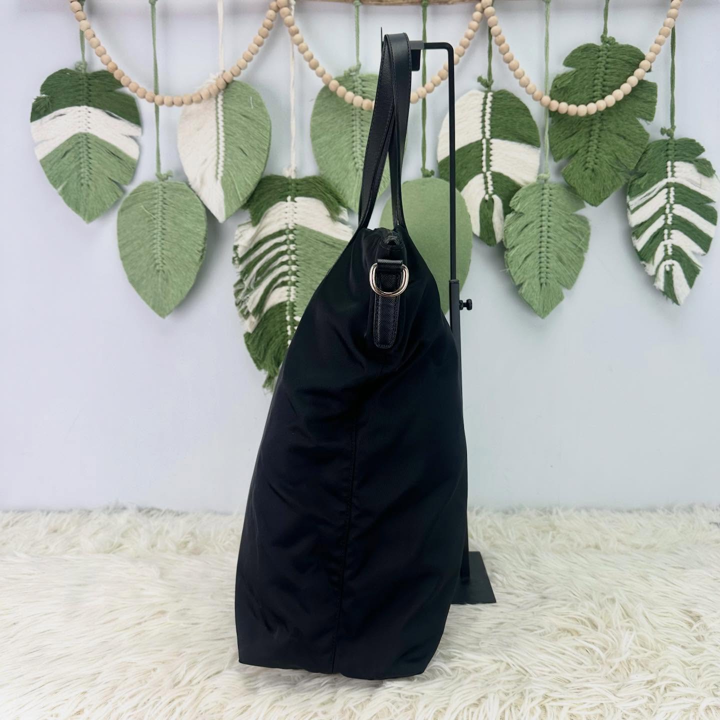 🤍PRE OWNED Tessuto Nylon 直立式黑色尼龍Tote Bag🖤