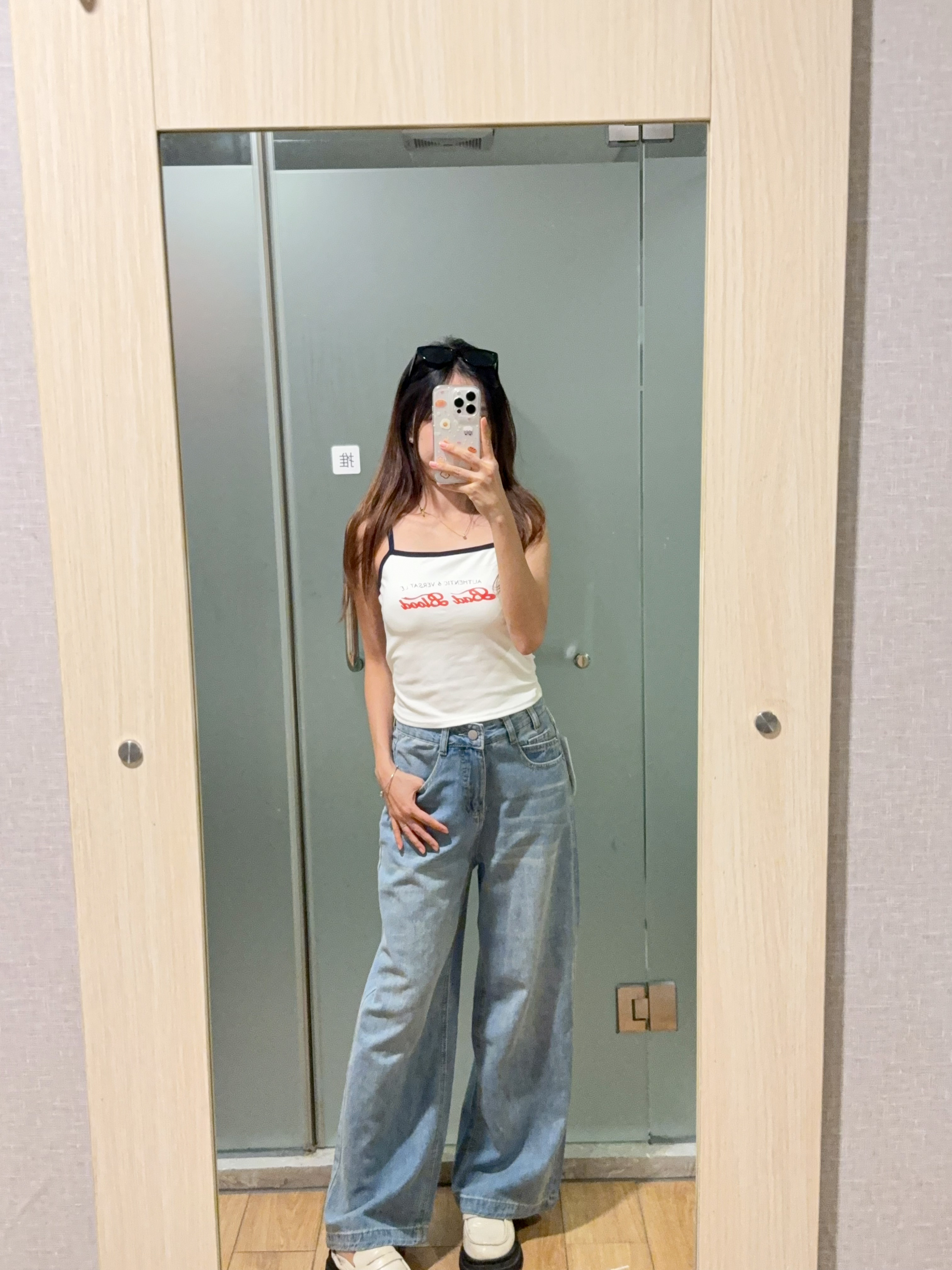 美式风撞色字母吊带背心R2978