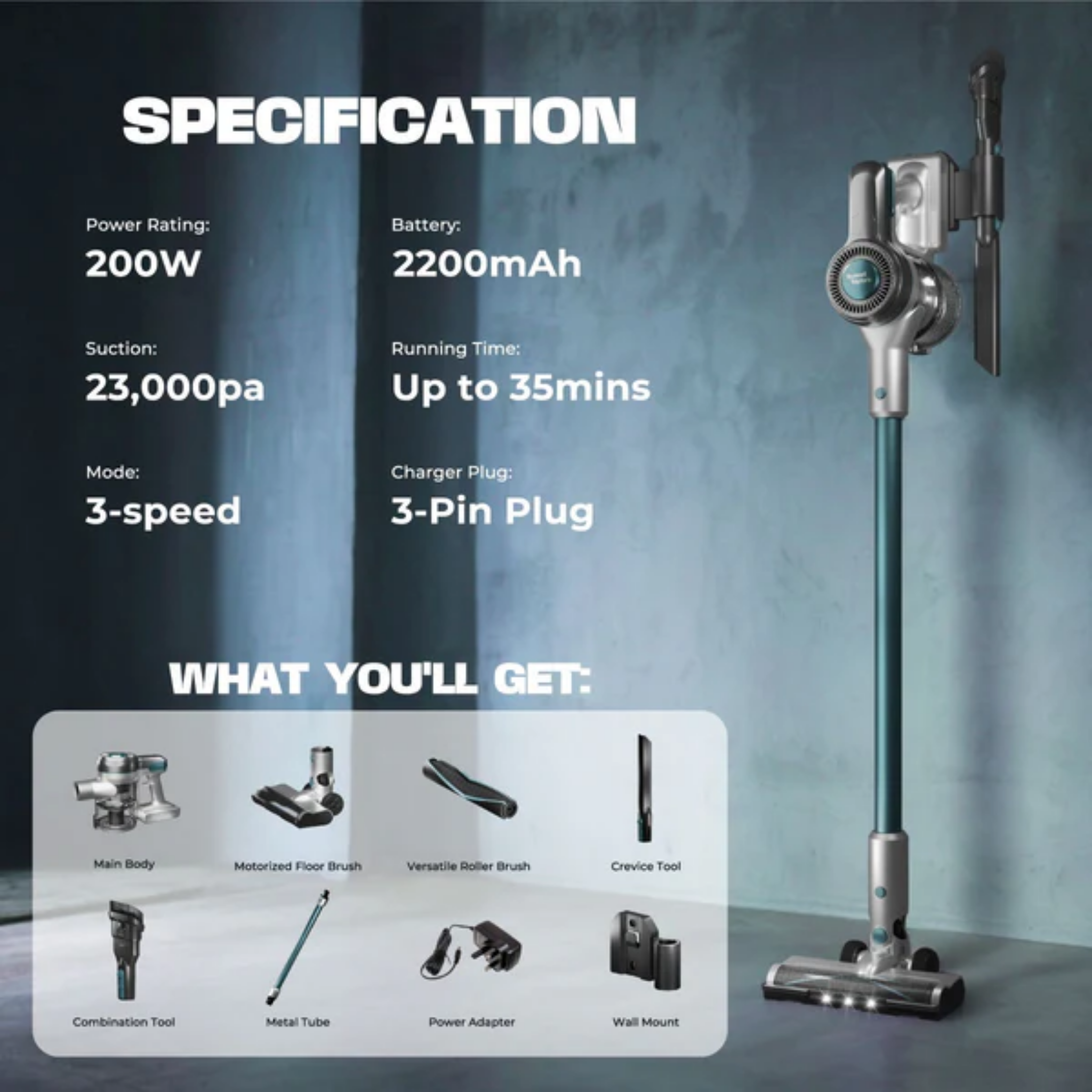 Russell Taylors Versatile Cordless Vacuum Cleaner (X1)