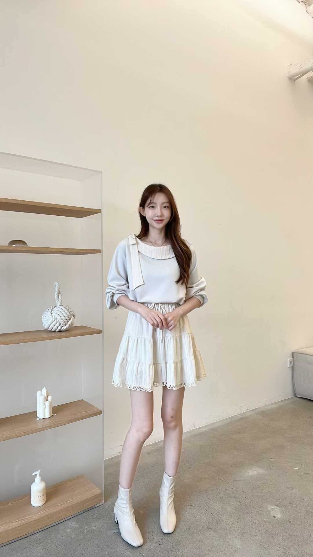 FV14_04 百搭全橡筋蛋糕裙 (3色)