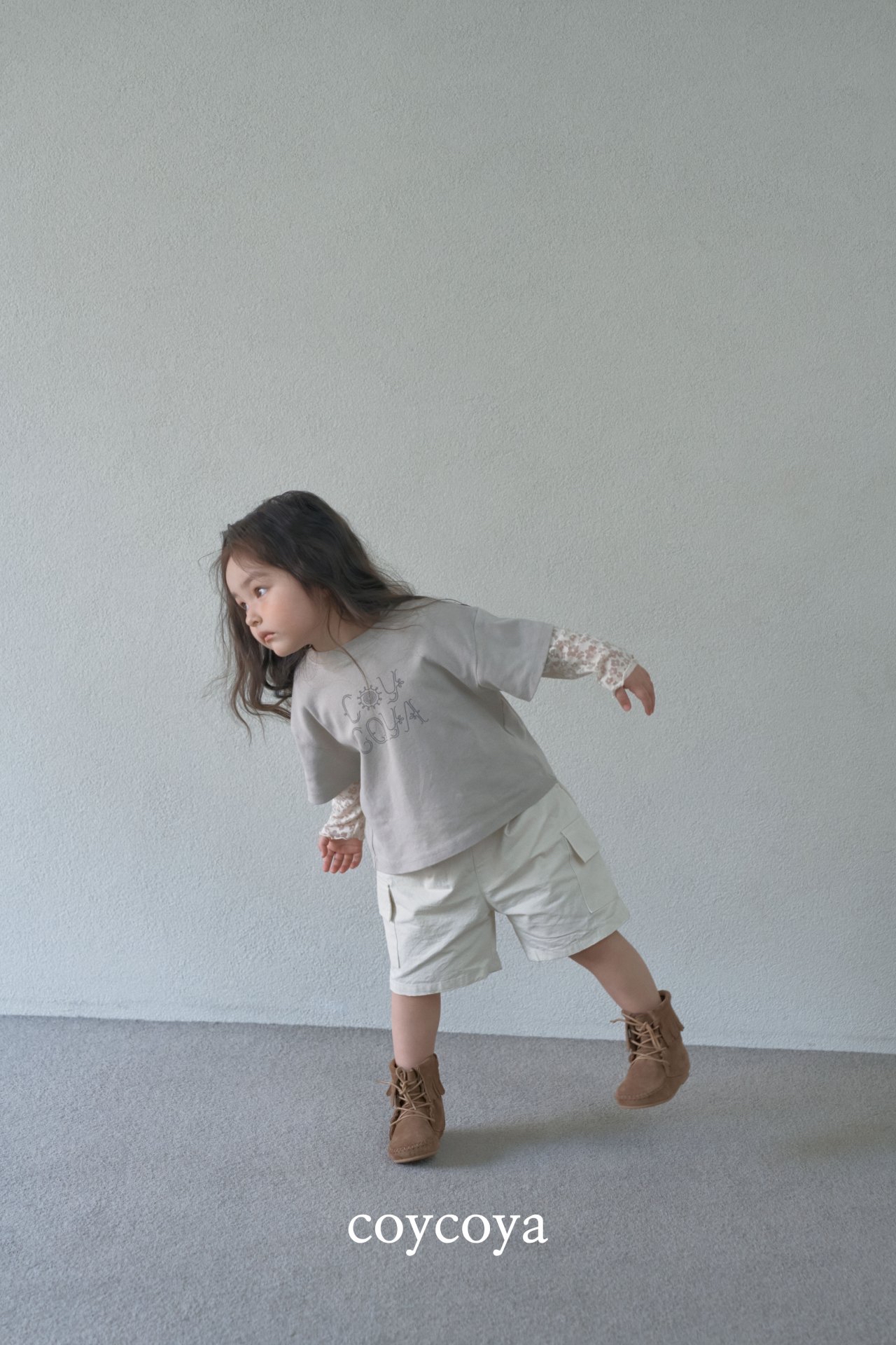 🌸預訂 韓國直送🌸🇰🇷COYCOYA兩色標籤復古寬鬆中長工裝褲