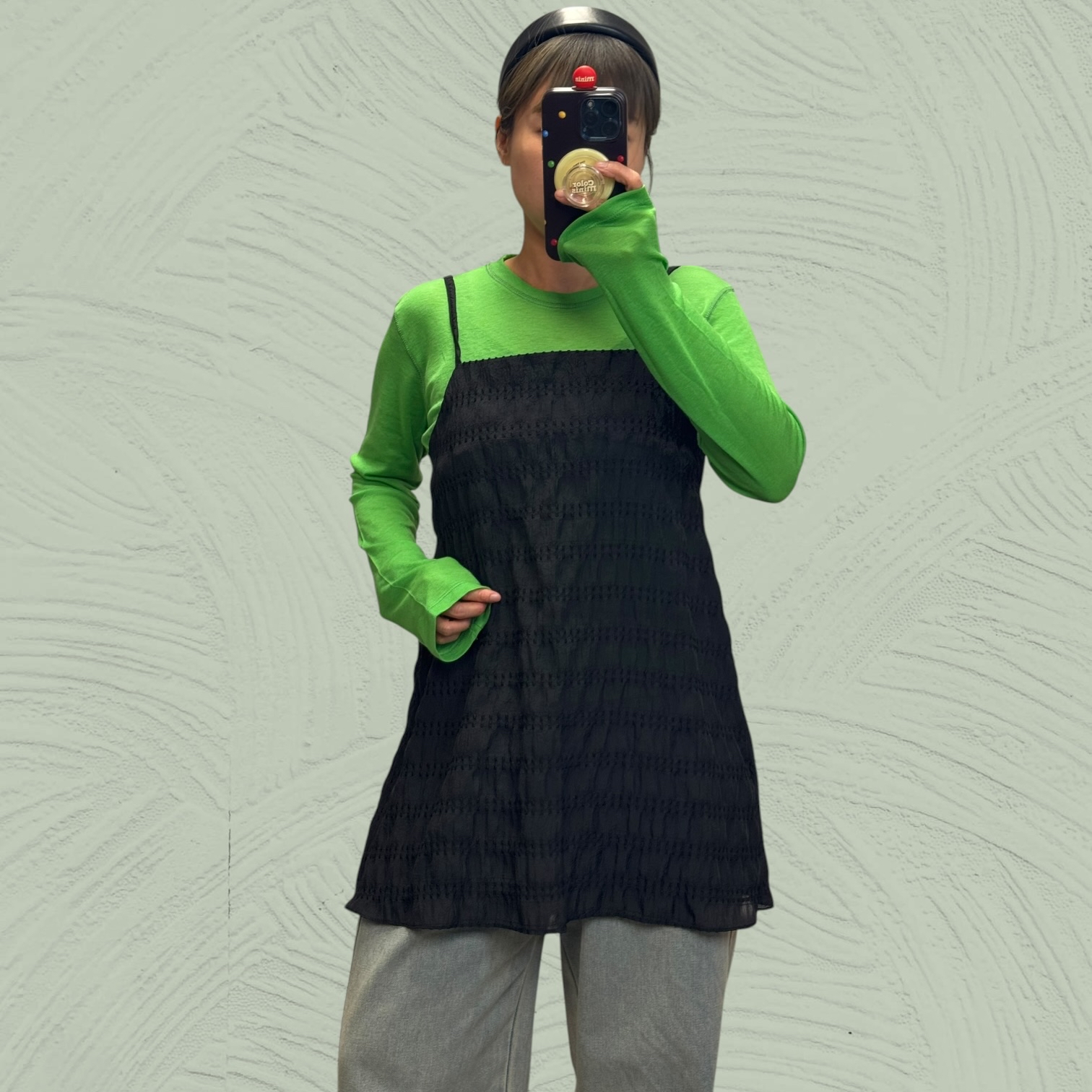 221198 雪紡皺布吊帶背心