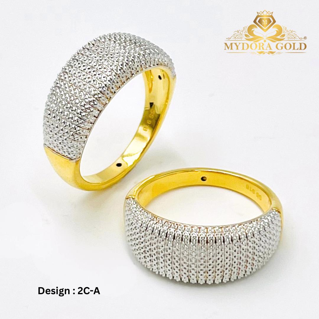 MYDORA Cincin Mini Siciliaa Diamond Cut (5G) l EMAS 916/22K