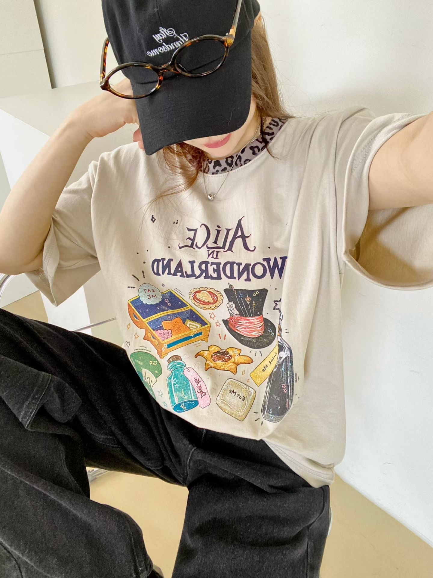 NB22 豹紋領 Tee