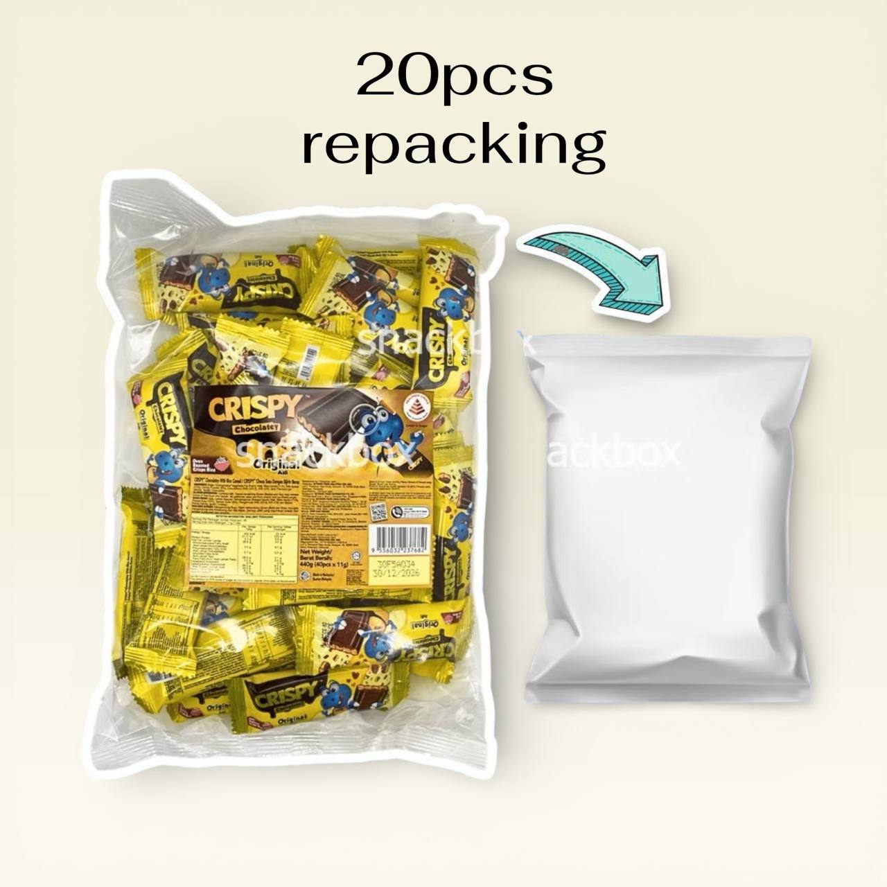 10/20/40 pcs Crispy Chocolate Original