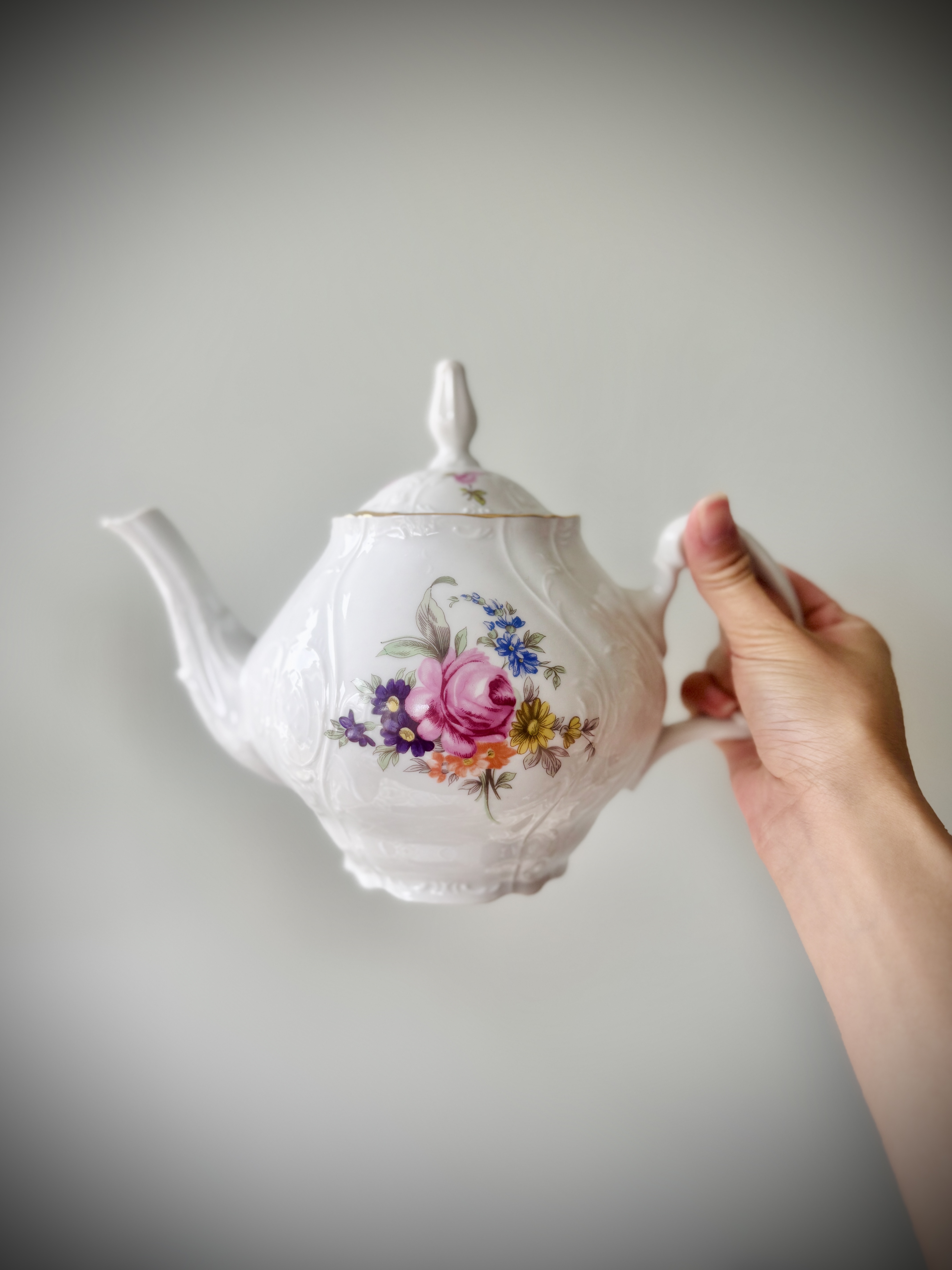 Vintage 1980s BERNADOTTE SONATA Czechoslovakian Large Tea Pot ~950mL/ 5 cups（MT2442）