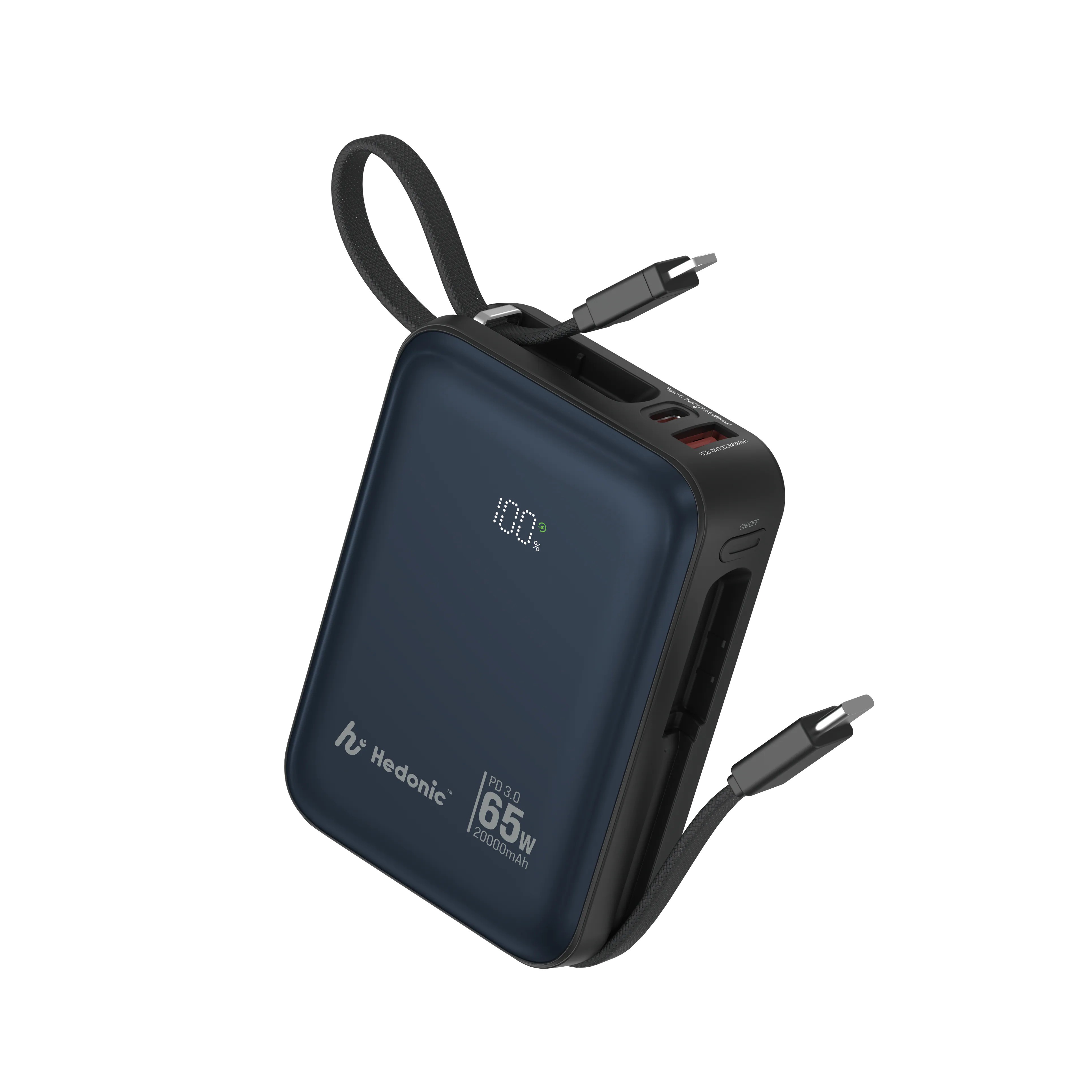 Hedonic #81081 (3C追溯二維碼) PD 3.0 65W Lightning & USB-C 20,000mAh - 黑色