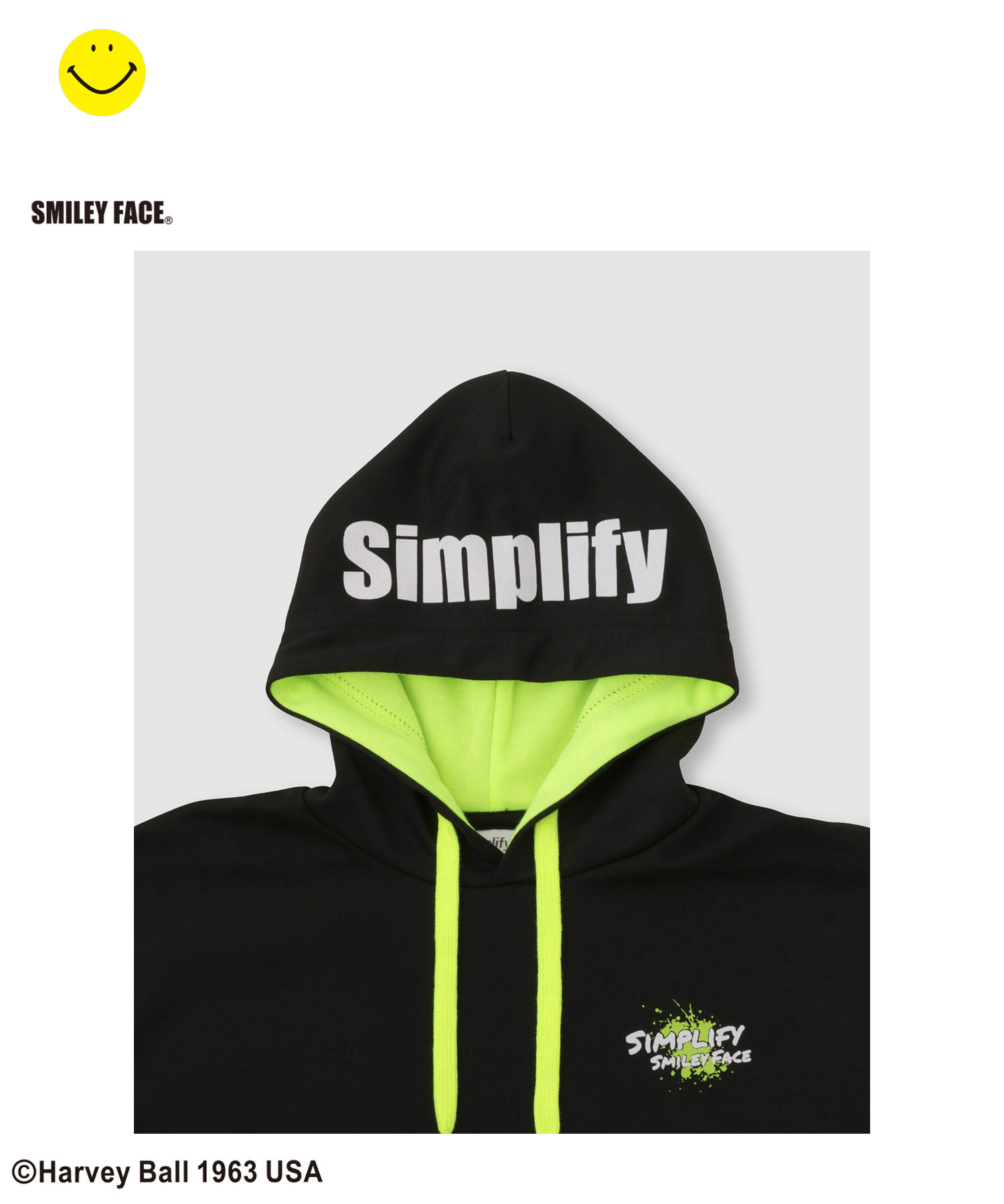 🆕【⭐訂購⭐】🇯🇵日本直送 🌀Simplify 噴繪風Smiley Face 連帽短袖tee［2款選］🌀[ELJA-0196][261121]