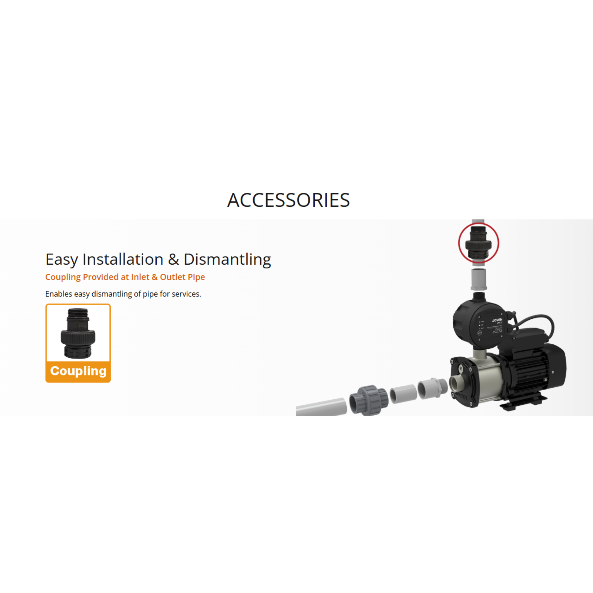 Joven Water Pump 1.75Hp Stainless Steel Automatic Water Pump (JHP 4-60)