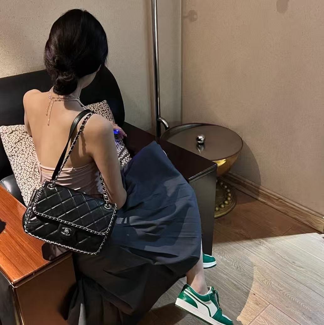 【頂級原單】Chanel Vintage系列銀色滾邊鏈條包