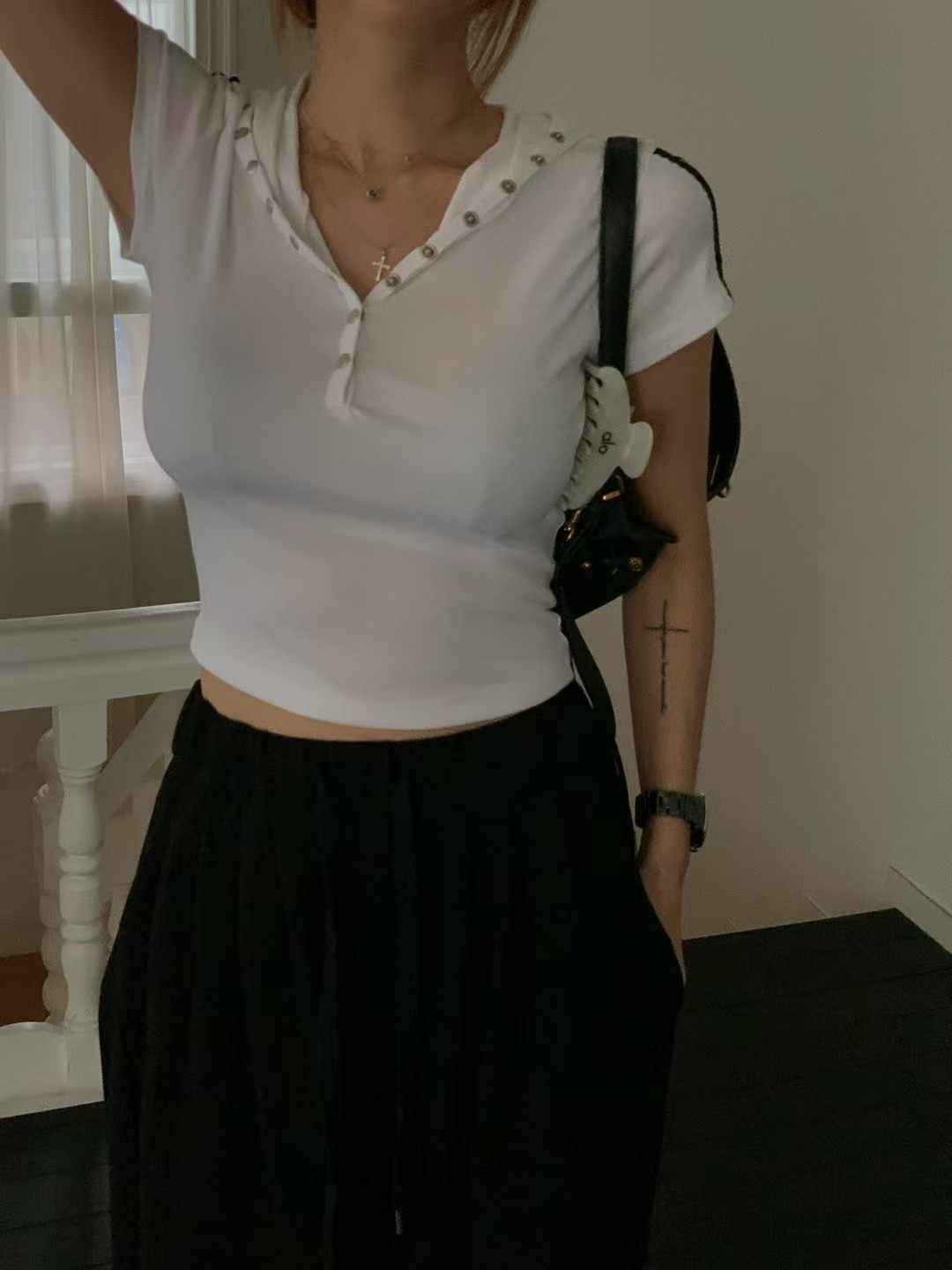 F11 喱士邊有帽Top