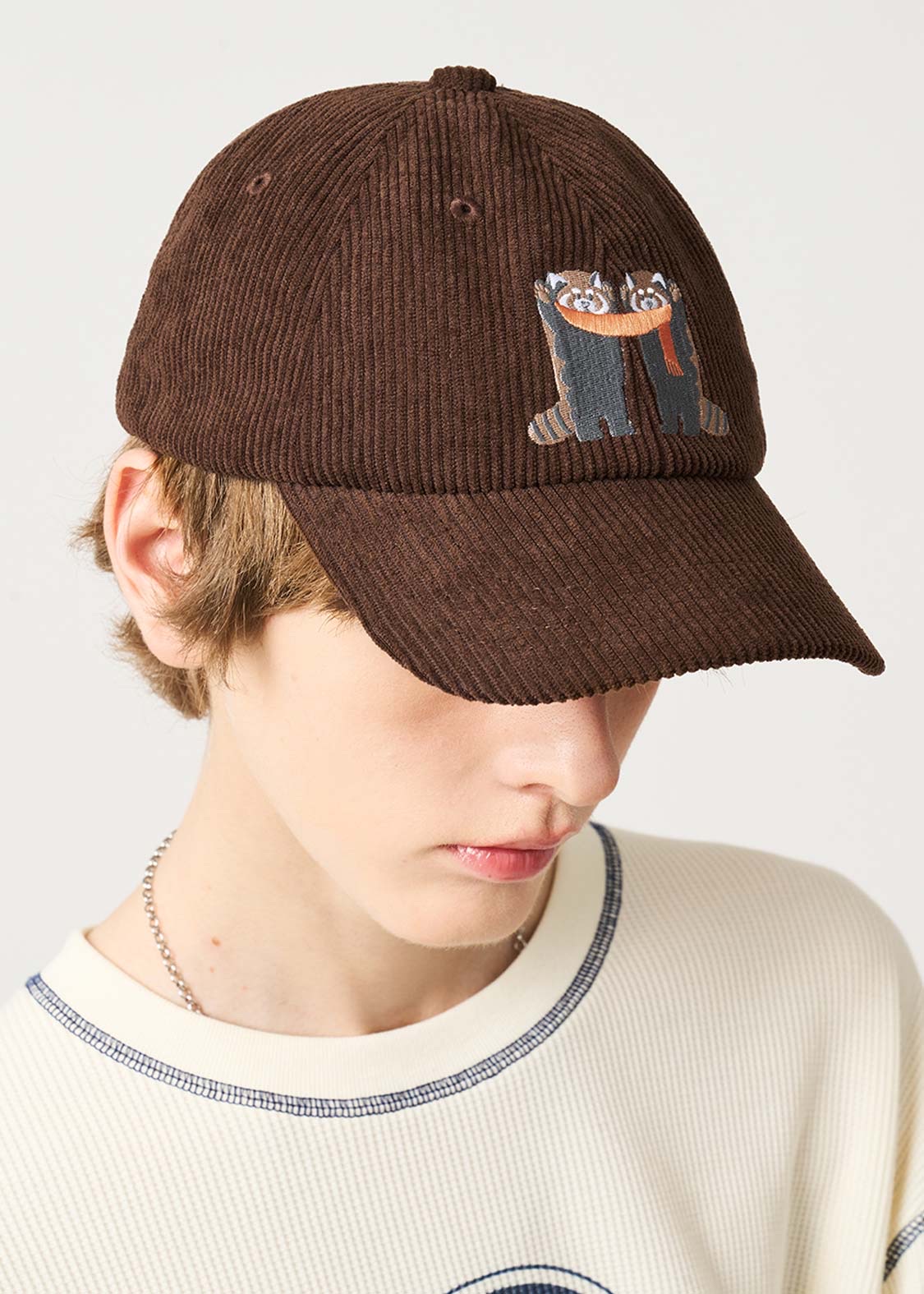 📦訂購 日本限定 graniph IKAKU Red Panda 小熊貓 燈芯絨棒球帽