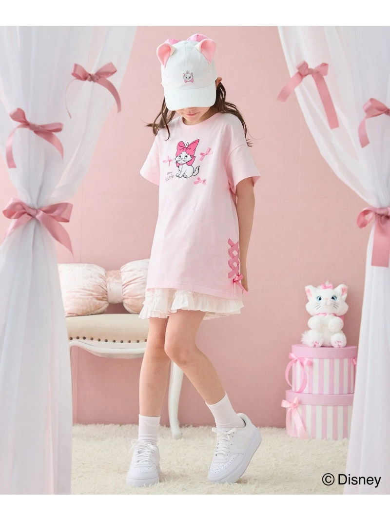 🆕【⭐訂購⭐】🇯🇵日本直送 #Marie 少女絲帶 寬鬆版型 連身裙式 短袖Tee［2款選］🌀 [ELDA-0252][260528]