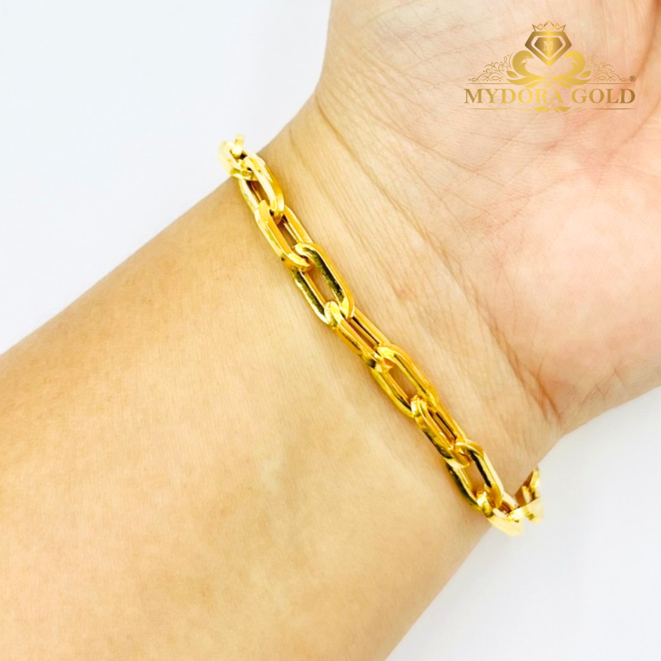 MYDORA Rantai Tangan PaperClip Chain l EMAS 916/22K