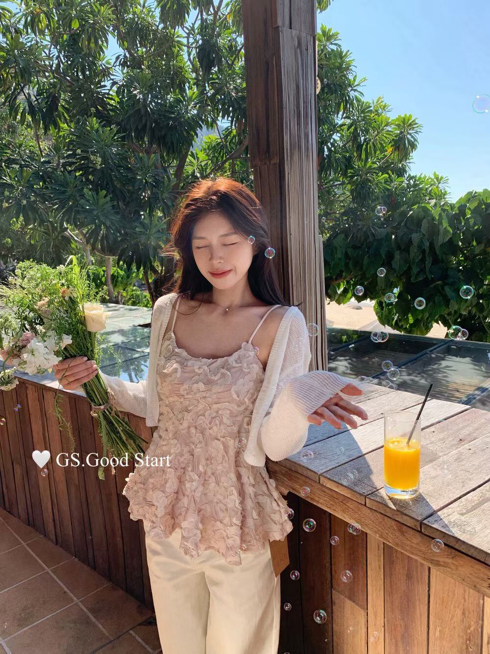 1760 GS START"ROSY PETAL TOP"
