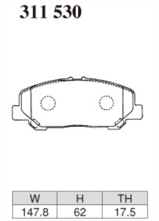 LOW DUST BRAKE PAD - TOYOTA  ALPHARD / VELLFIRE アルファード / ヴェルファイ. F&R