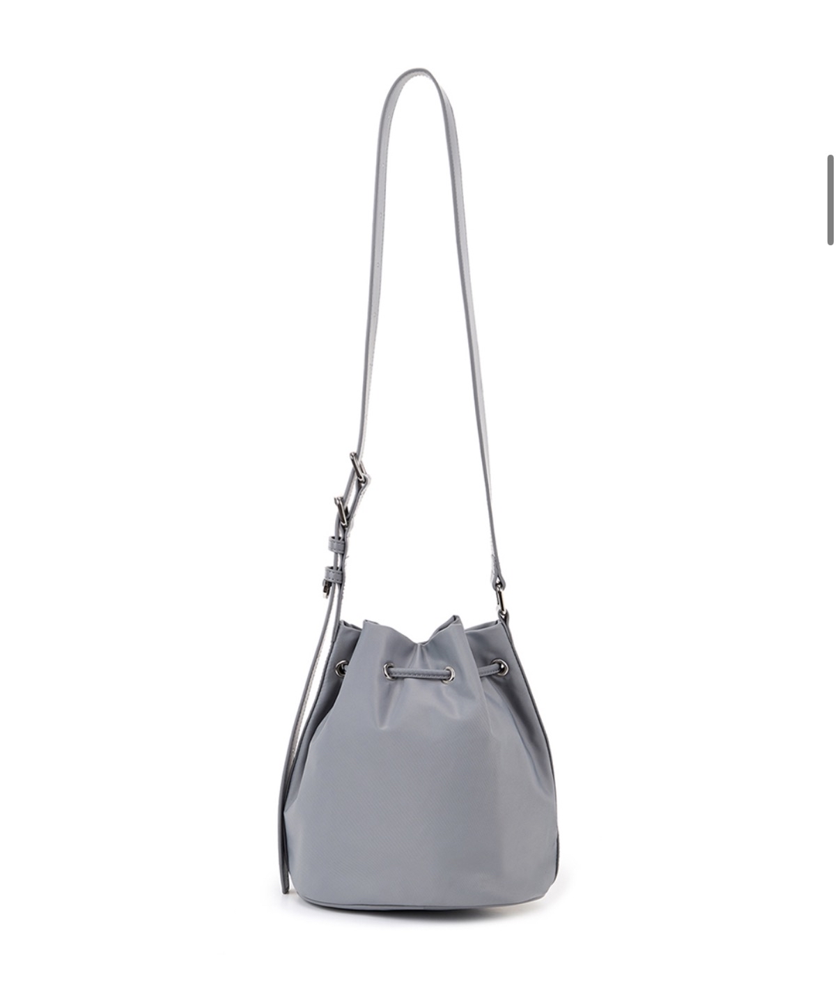 MATIN KIM 特價場 EMBOSSED LOGO MINI BUCKET BAG IN GREY