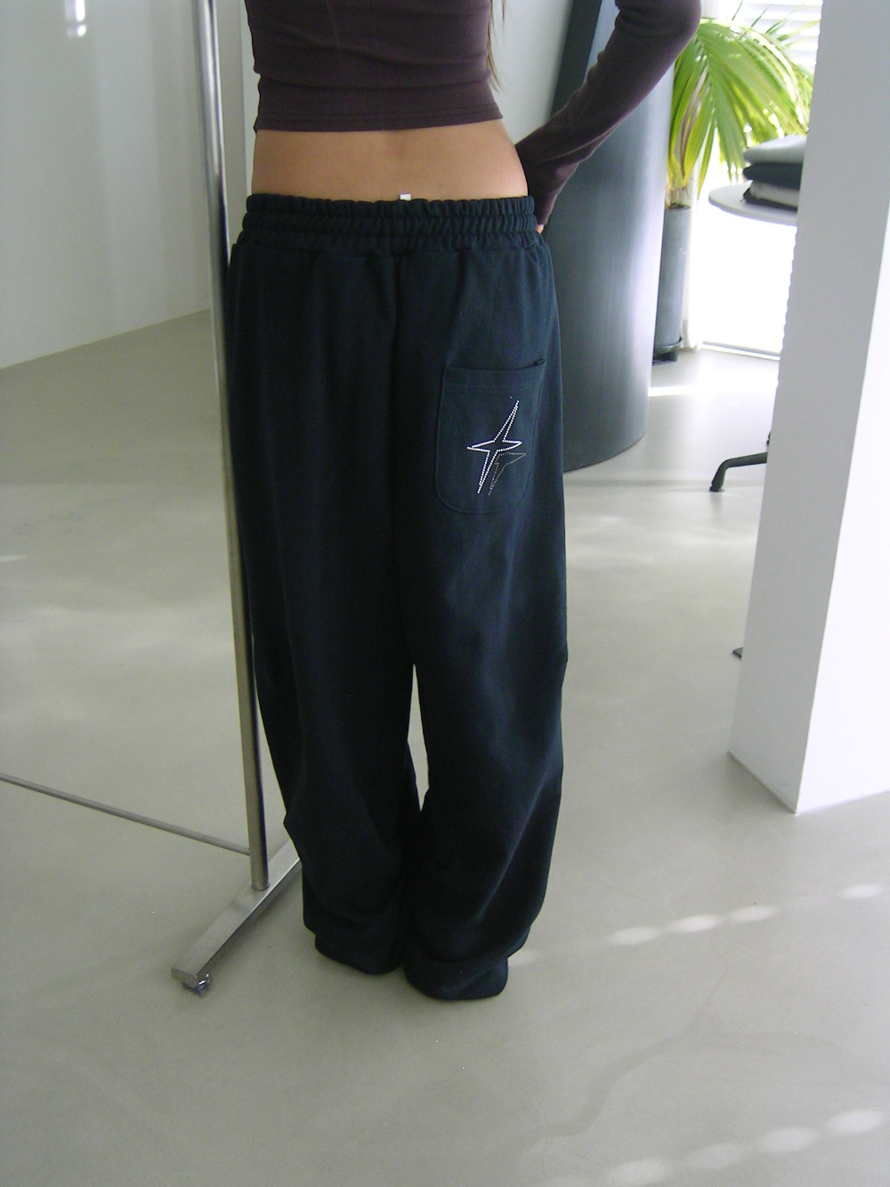 Star Pocket Wide-Leg Sweatpants
