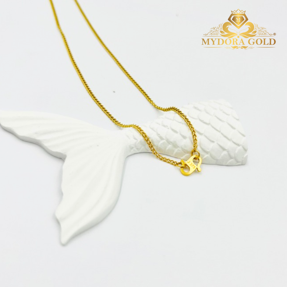 MYDORA Rantai Leher Gajah Licin (58cm) l EMAS 375/9K