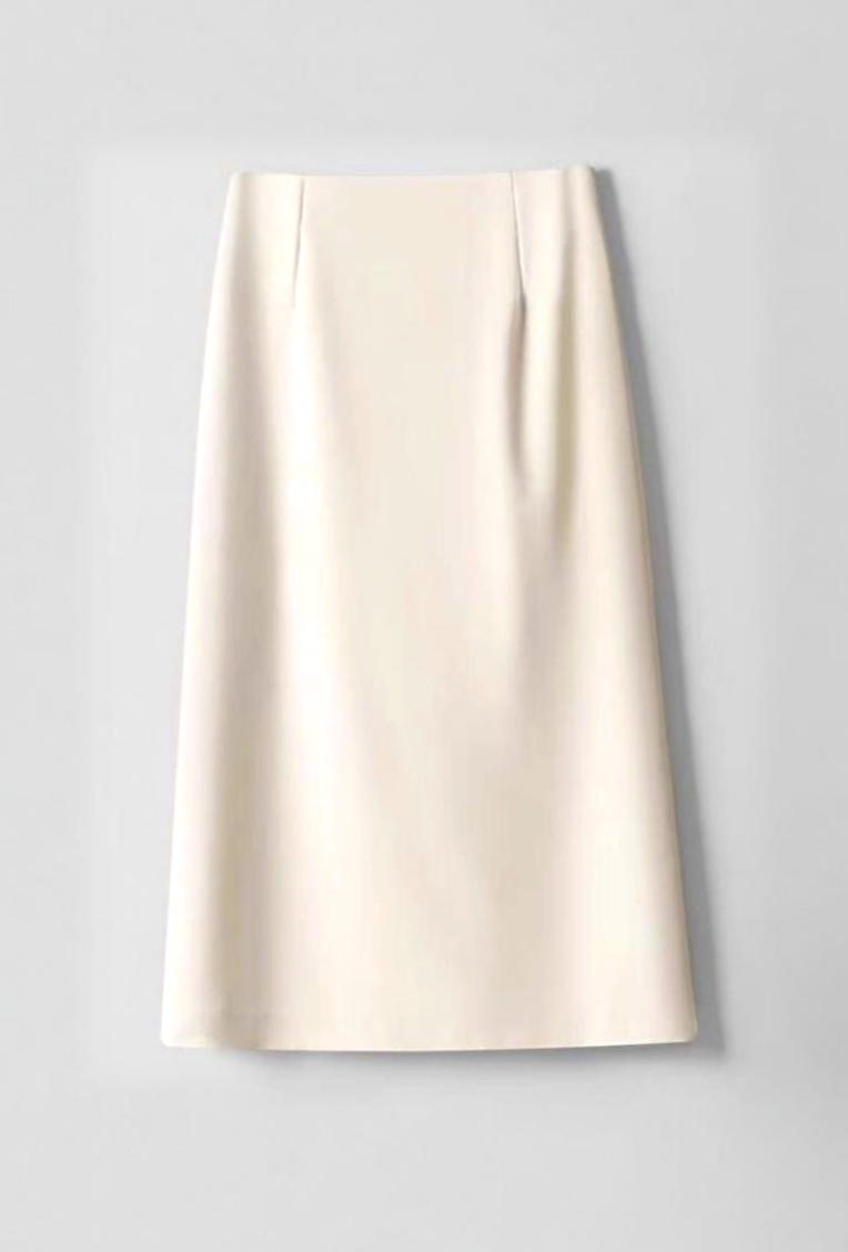 Slim A-Line Knee Length Skirt