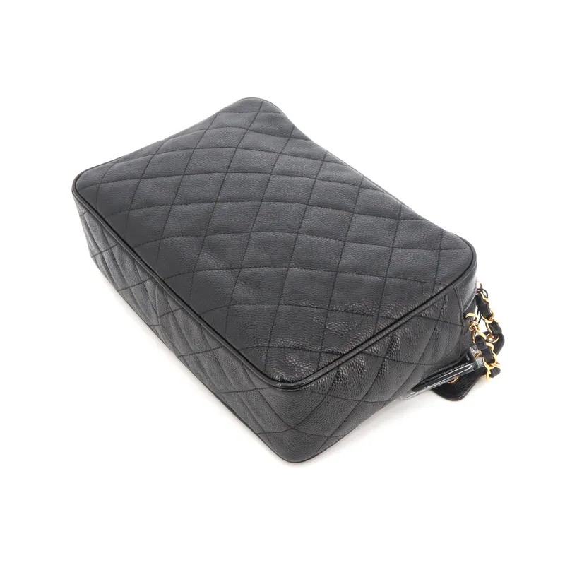 Chanel Matelasse Coco Mark Caviar Chain Camera Bag