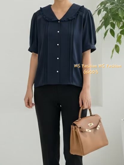 G6003 韓國🇰🇷靚料花邊領top