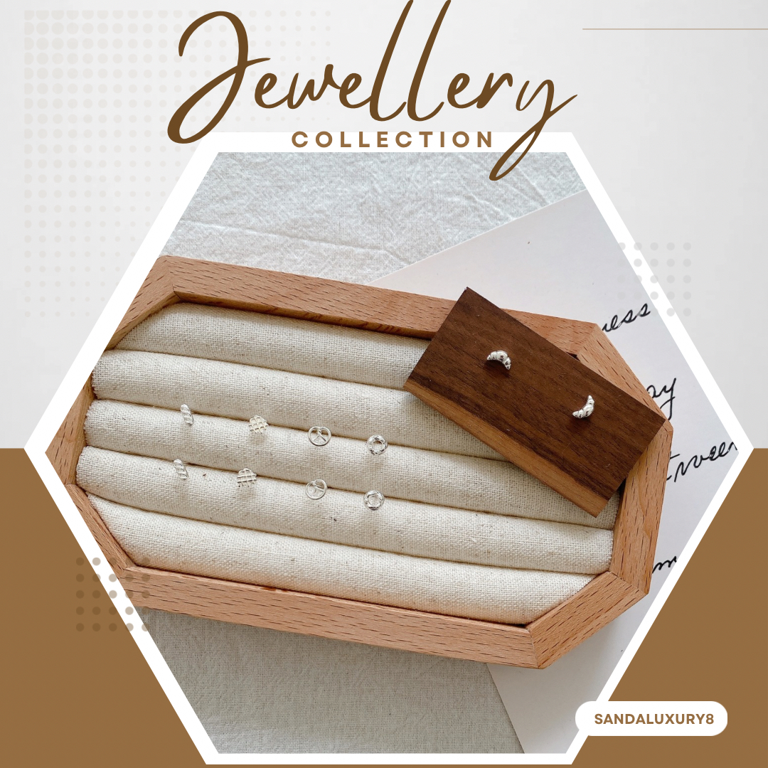 Bread Design Silver stud earrings