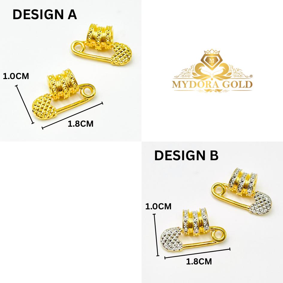 MYDORA Tube Bead Fesyen Safety Pin (5G) l EMAS 916/22K