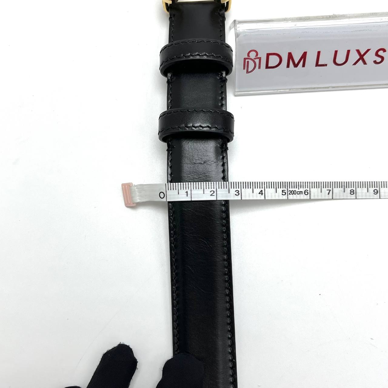Celine Triomphe Belt 30mm Black GHW