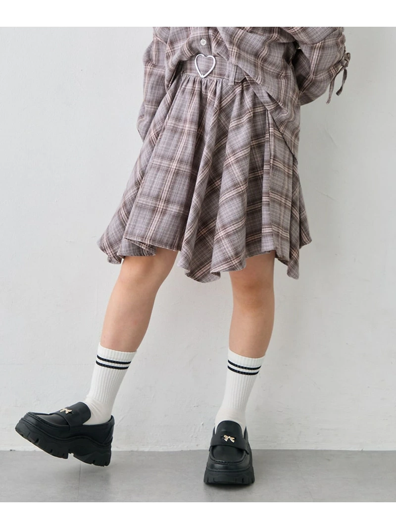 🆕【⭐訂購⭐】🌀 🇯🇵 日本直送 不對稱下擺 格紋 少女裙褲［2款選］🌀[ELIA-0024][261005]