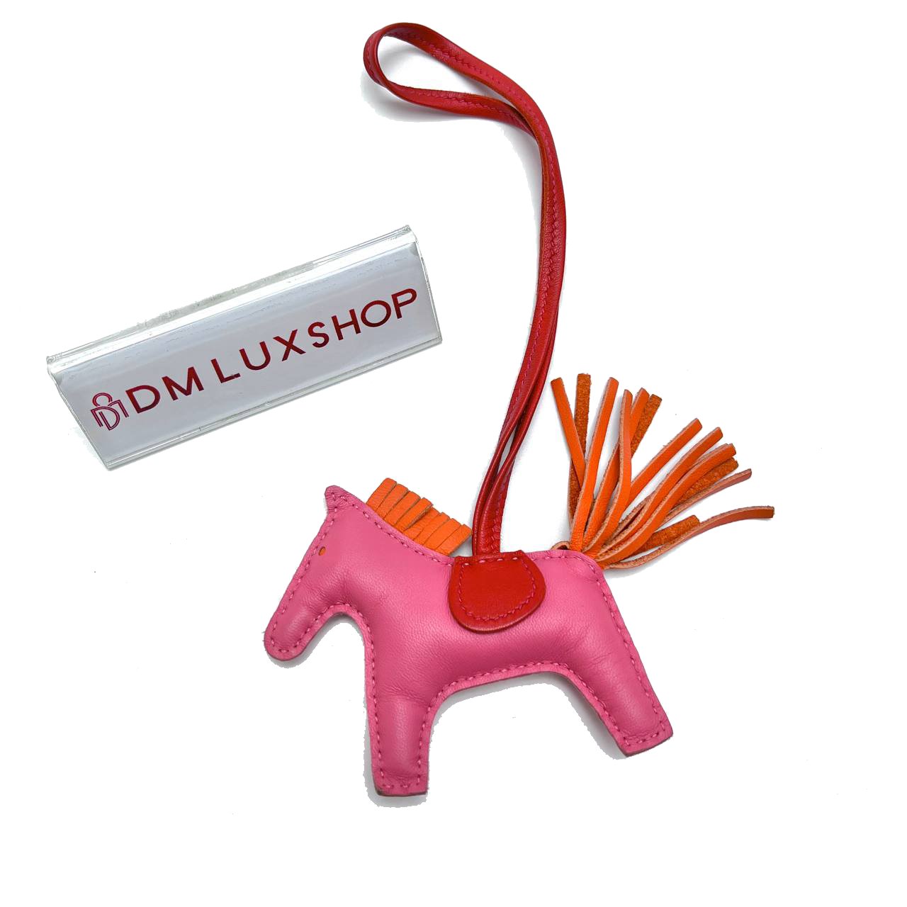 Hermes Rodeo Bag Charm Rose Azalee Pink Milo