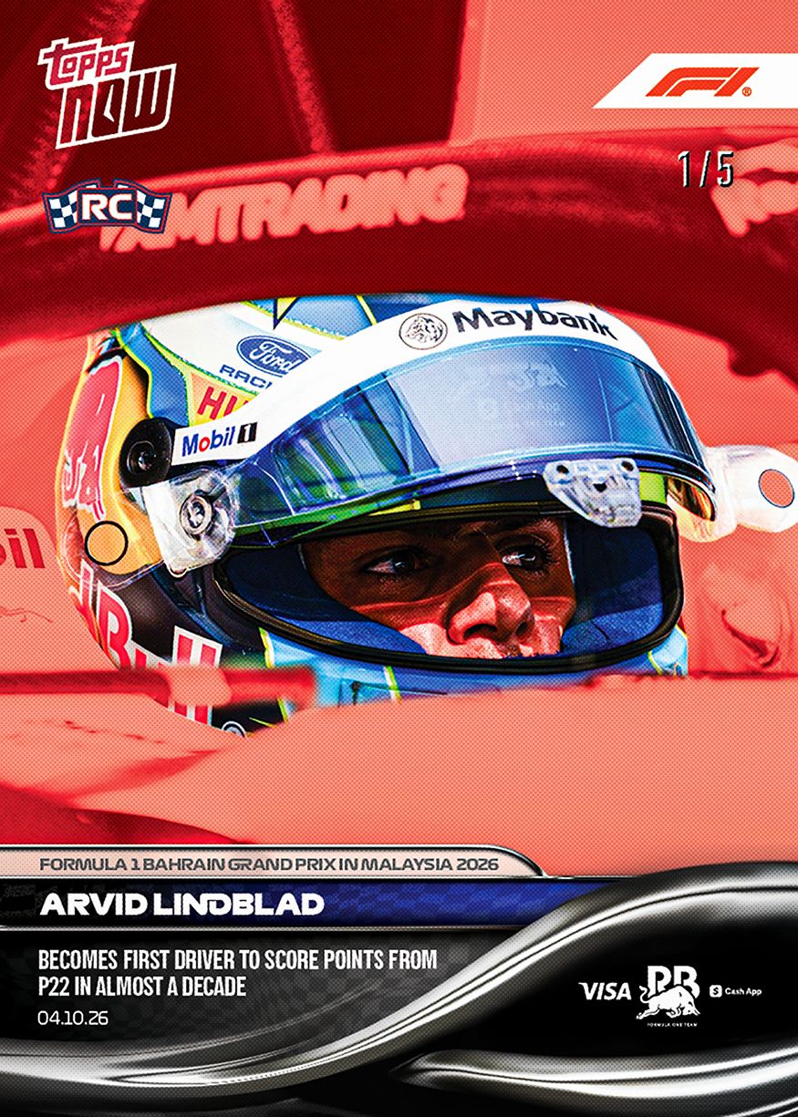 Arvid Lindblad RC - 2026 F1 Topps NOW® #66 Bahrain GP in Malaysia P22追分卡【團購】