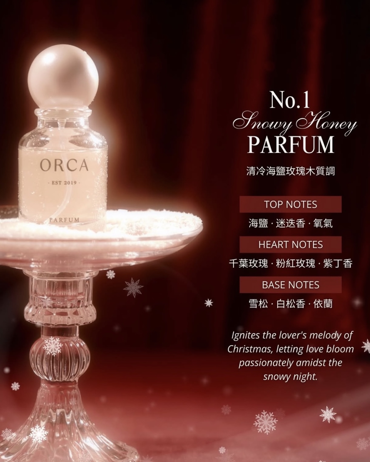 No.1 — Snowy Honey｜雪夜蜜戀 · 30 mL · Parfum