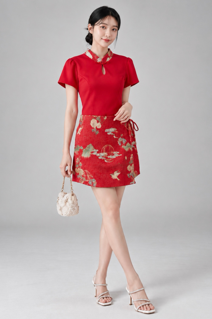 60202-1 Oriental Blossom Skort