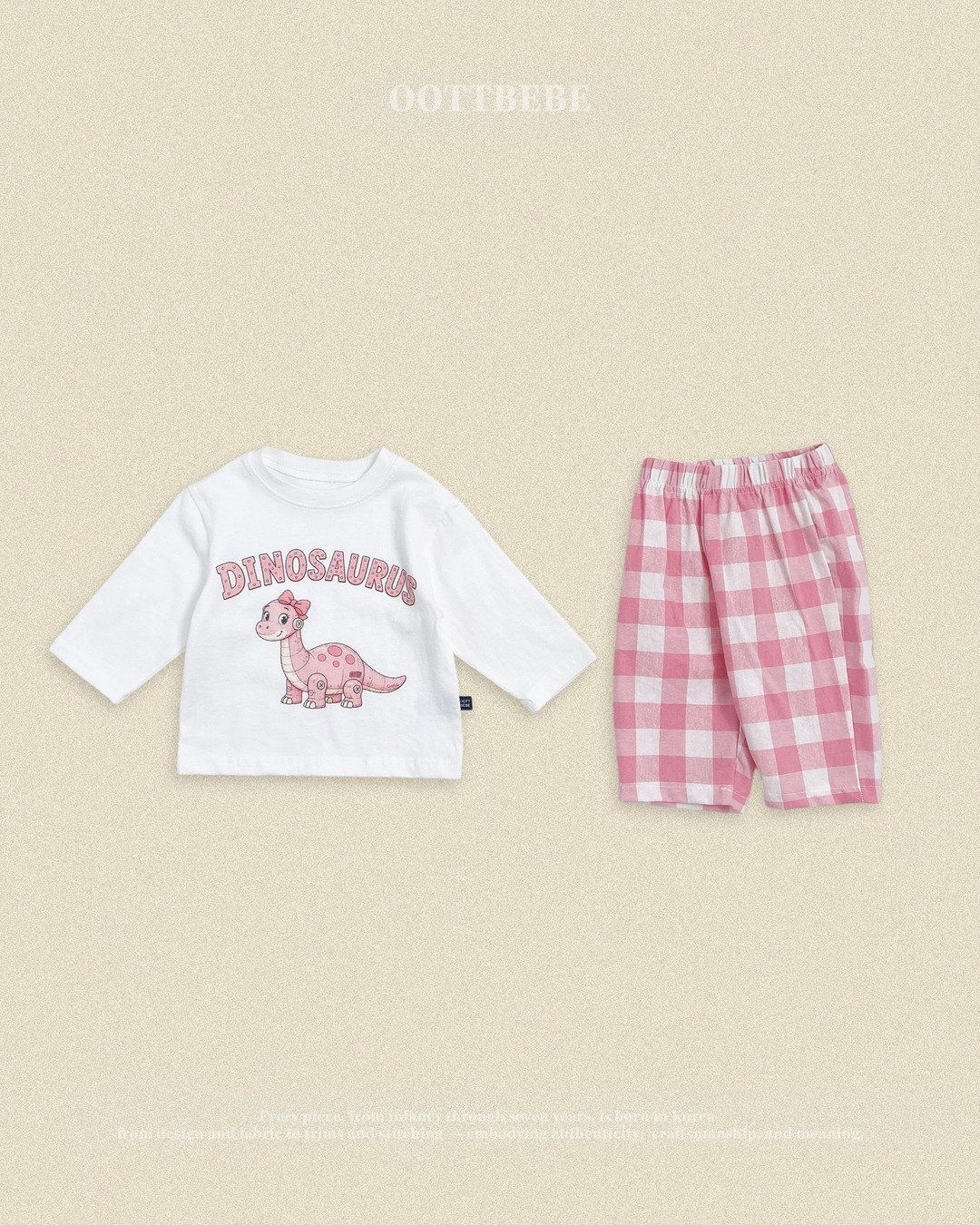 OOTT | Robot dinosaur top and bottom clothes set 