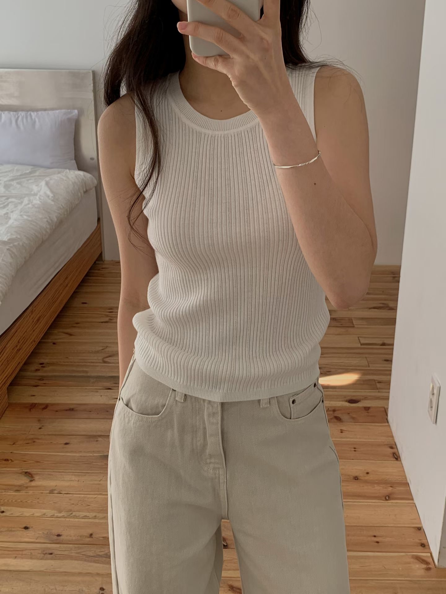 Basic ribbed tank top 