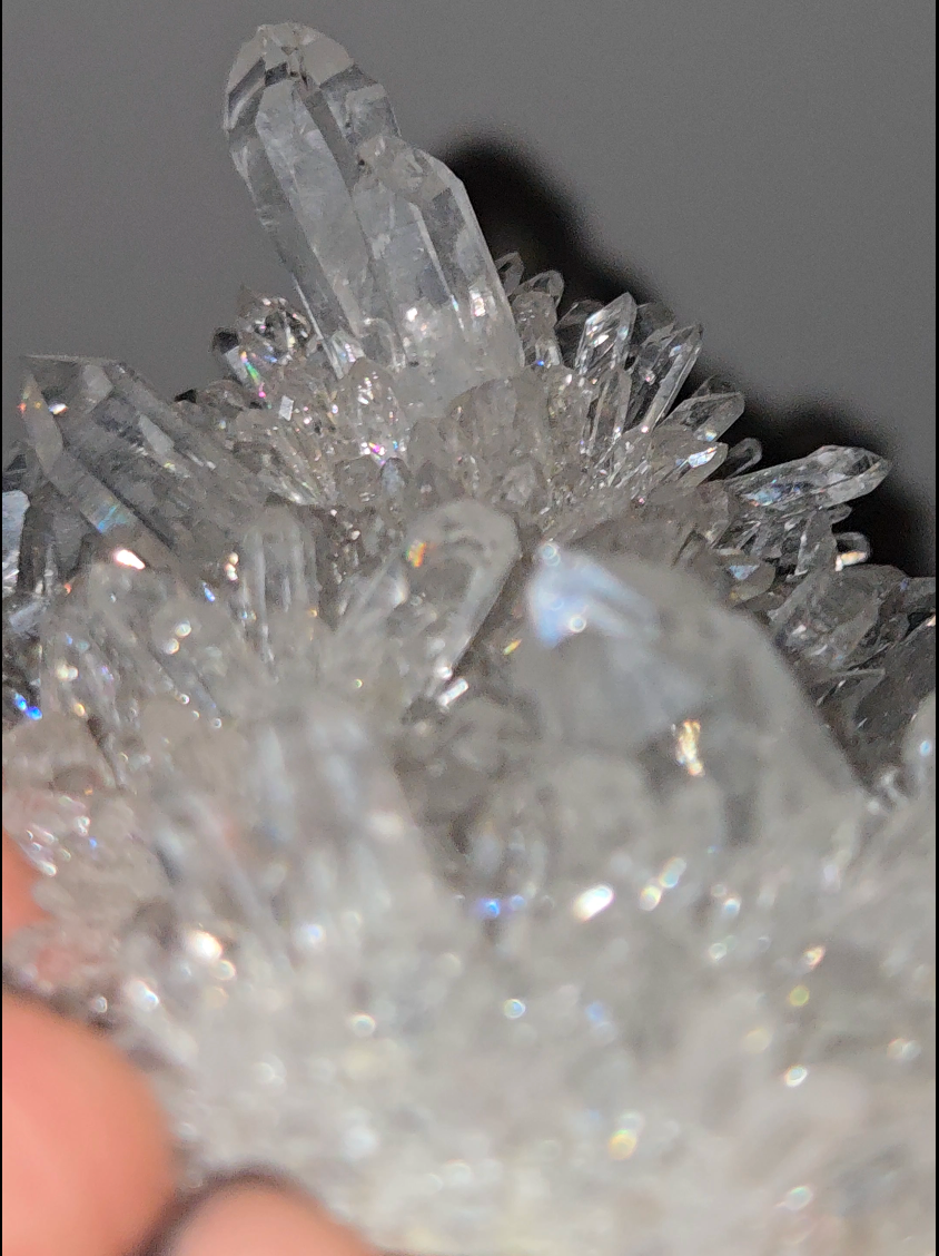 Chrysanthemum needle quartz with rainbows everywhere - CQ161