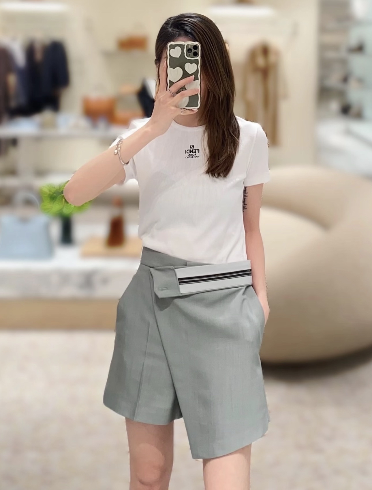 訂貨 ✈️ Fendi 新款白色 logo tee 收身款 Size XS/S/M/L