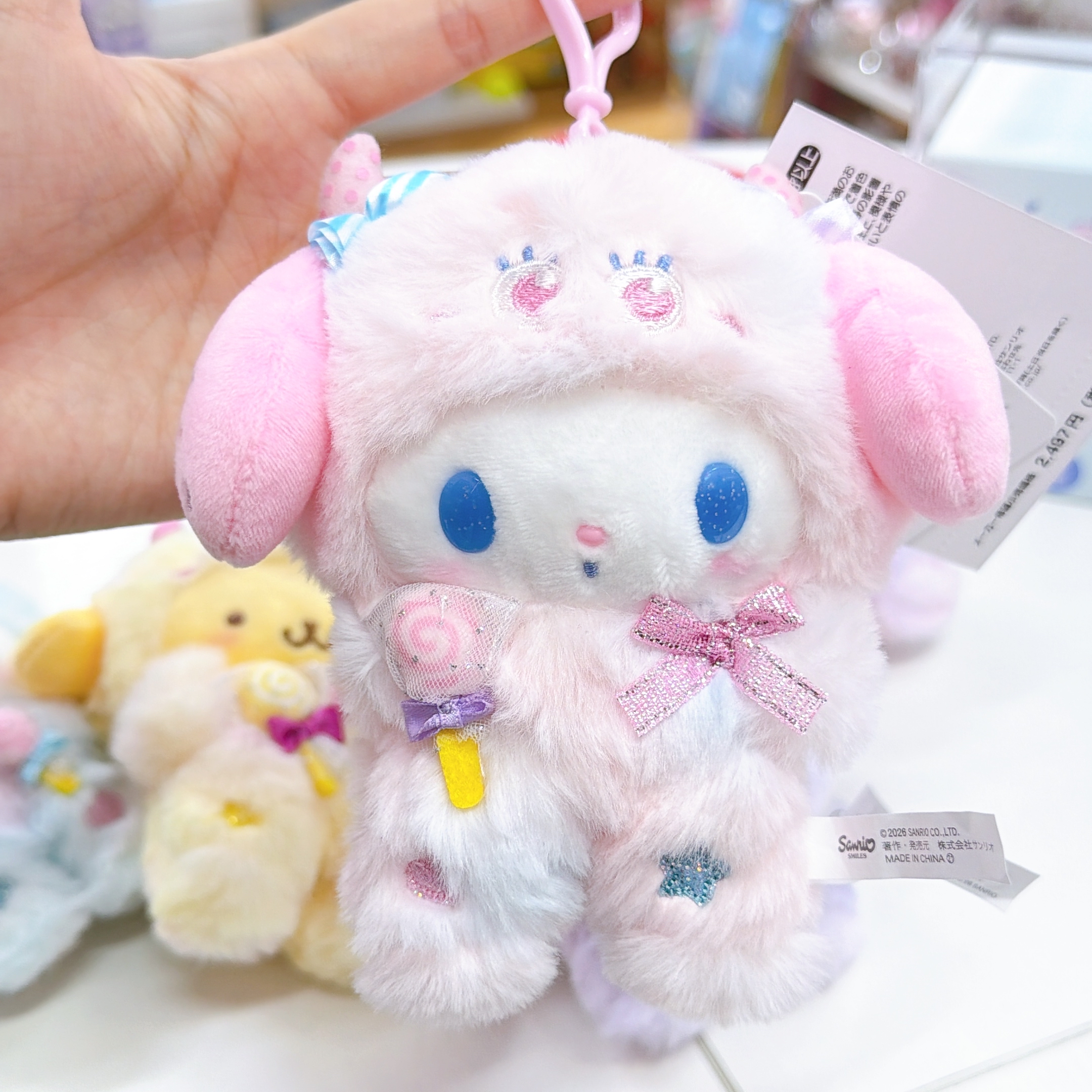 日本直送sanrio 糖果色怪獸系列公仔掛飾
